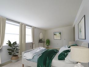 Baltimore apartment for rent - bedroom with well-lit, large windows