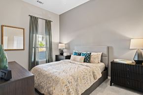 Mesquite apartment for rent - Primary bedroom featuring an en-suite bathroom, walk-in closet, and contemporary interior finishes.