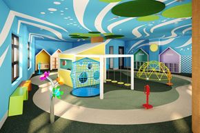 Washington apartment for rent - Welcoming children’s play area with interactive equipment, vibrant colors, and a spacious layout for active recreation.