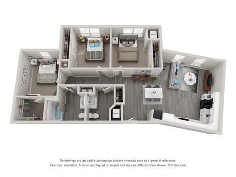 Floor plan for 3 beds, 1.5 baths, 1200 sqft