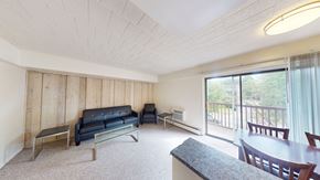 Ann Arbor apartment for rent - A living room with a couch, chairs, and a table.