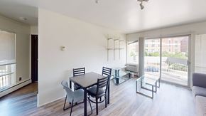 Ann Arbor apartment for rent - A dining room with a table and chairs.