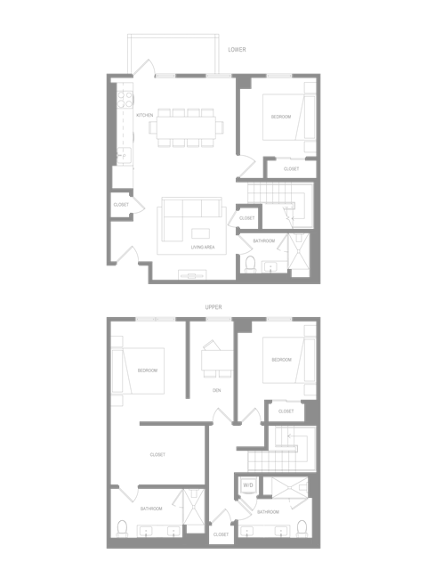 Floor plan for 3 beds, 3 baths, 1810 sqft