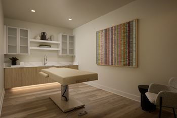 Wellness treatment room with in-house massage therapist