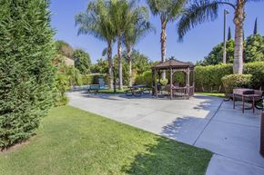 Van Nuys apartment for rent - a park with a gazebo and benches and trees