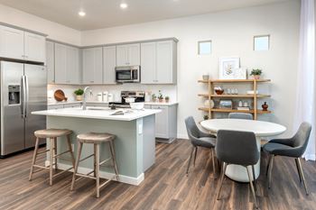 Gourmet kitchen with island