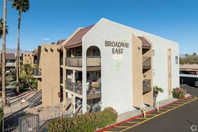 Tucson apartment for rent - The image shows a building with the sign "Broadway East 6199" on it.