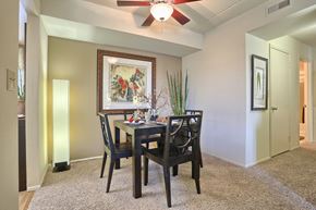 Harrisburg apartment for rent - dining area with accent wall