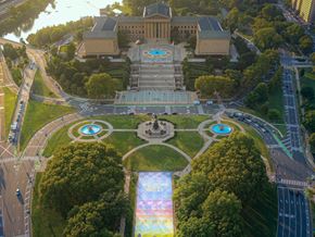 Philadelphia apartment for rent - An aerial view of the Philadelphia Art Museum