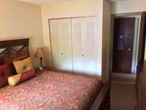 Randolph apartment for rent - a bedroom with a large bed and a closet