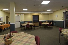Lynn apartment for rent - a dining room with tables and chairs in a hall