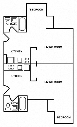 Floor plan for studio, 1 bath, 380 sqft