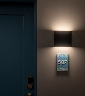 Boston apartment for rent - LED wall lamp at The Loop at Mattapan Station, Massachusetts