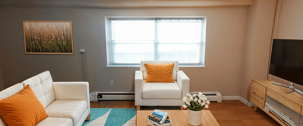 Salem apartment for rent - a living room with a couch and a chair and a window