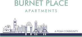 Cincinnati apartment for rent - an illustration of the burnet place apartments logo