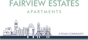 Cincinnati apartment for rent - an illustration of the fairview estates apartments logo