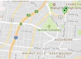 Cincinnati apartment for rent - a map of the city of walnut hills and its surroundings
