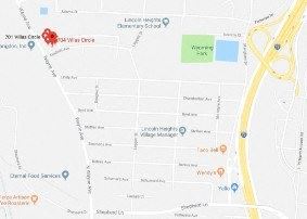Cincinnati apartment for rent - Map of buildings' locations
