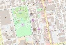 Cincinnati apartment for rent - a map of a city with a green area and a purple