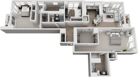 Floor plan for 3 beds, 3 baths, 1774 sqft
