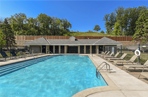 Minnetonka apartment for rent - Apartments set in a nature preserve with a huge swimming pool with poolside lounge chairs and scenic views at Claremont Apartments in Minnetonka Minnesota