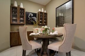 Houston apartment for rent - Luxury dining room with built-in buffet with granite slab top, and 10-foot ceilings at Tuscany Walk Apartments in Houston Texas.