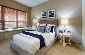 Bloomington apartment for rent - Luxury apartments with master bedroom to fit a king size bed, attached master bathroom and walk-in closet at Luxembourg Apartments in Bloomington Minnesota