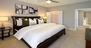 Omaha apartment for rent - Spacious master bedroom with walk-in closet at Breckenridge Apartments in Omaha, Nebraska