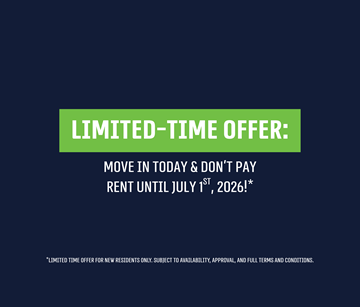 Kitchener apartment for rent - A promotional image offering a limited-time move-in offer for new residents.