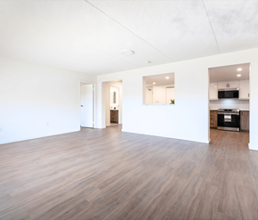 Kitchener apartment for rent - Heritage Place living room and kitchen