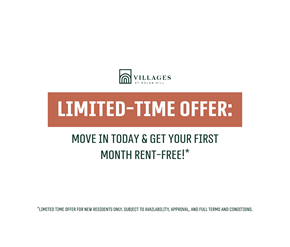 Calgary apartment for rent - A sign advertising a limited time offer for a free first month rent.