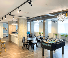 Edmonton apartment for rent - A room with a pool table and a bar area.