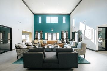 Beaumont apartment for rent - A living room with a grey sofa and a coffee table.