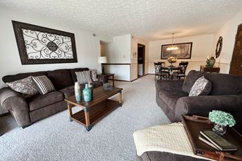 Living area with kitchen