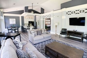 Cincinnati apartment for rent - a living room with a couch and a table