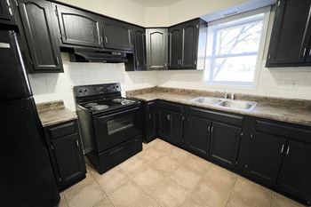 Cabinets in kitchen