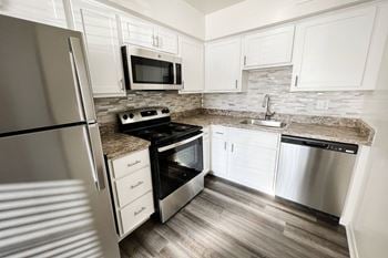 Renovated finishes in select homes