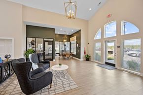 Florence apartment for rent - Parkway Trails Clubhouse with couch at Parkway Trails, Florence, KY, 41042
