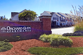 Manassas apartment for rent - a brick wall with a sign that reads apartments