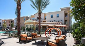 Irvine apartment for rent - Alegre Apartments Pool Seating Area