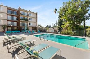 Van Nuys apartment for rent - our apartments have a pool and lounge chairs