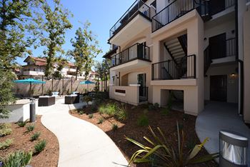 Yolo apartments exterior pathway