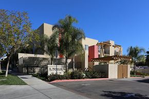 San Ysidro apartment for rent - El Pedregal Apartments exterior building and sidewalk