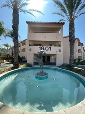 Hacienda Heights apartment for rent - Hacienda Senior Villas front entrance fountain