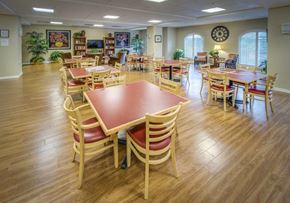 Arcadia apartment for rent - a large dining room with tables and chairs