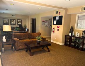 Sacramento apartment for rent - a living room with a couch and a coffee table