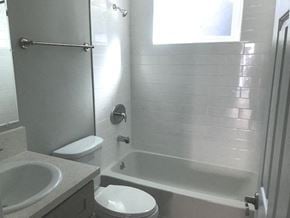 Studio City apartment for rent - Millennium Apartments bathroom with sink, shower, and toilet