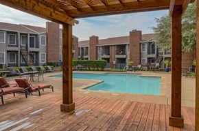 Lewisville apartment for rent - Oak Tree Village Apartments Pool and Lounge Chairs