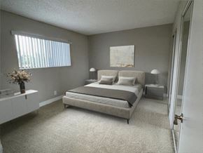 Mission Hills apartment for rent - a bedroom with a bed and a window