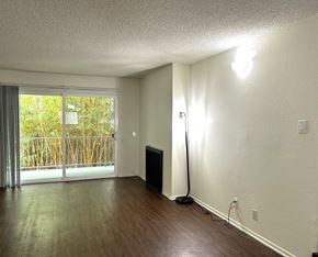 Westwood apartment for rent - an empty living room with wood floors and a sliding glass door
